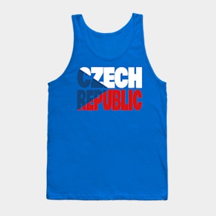 Czech Republic flag stencil Tank Top